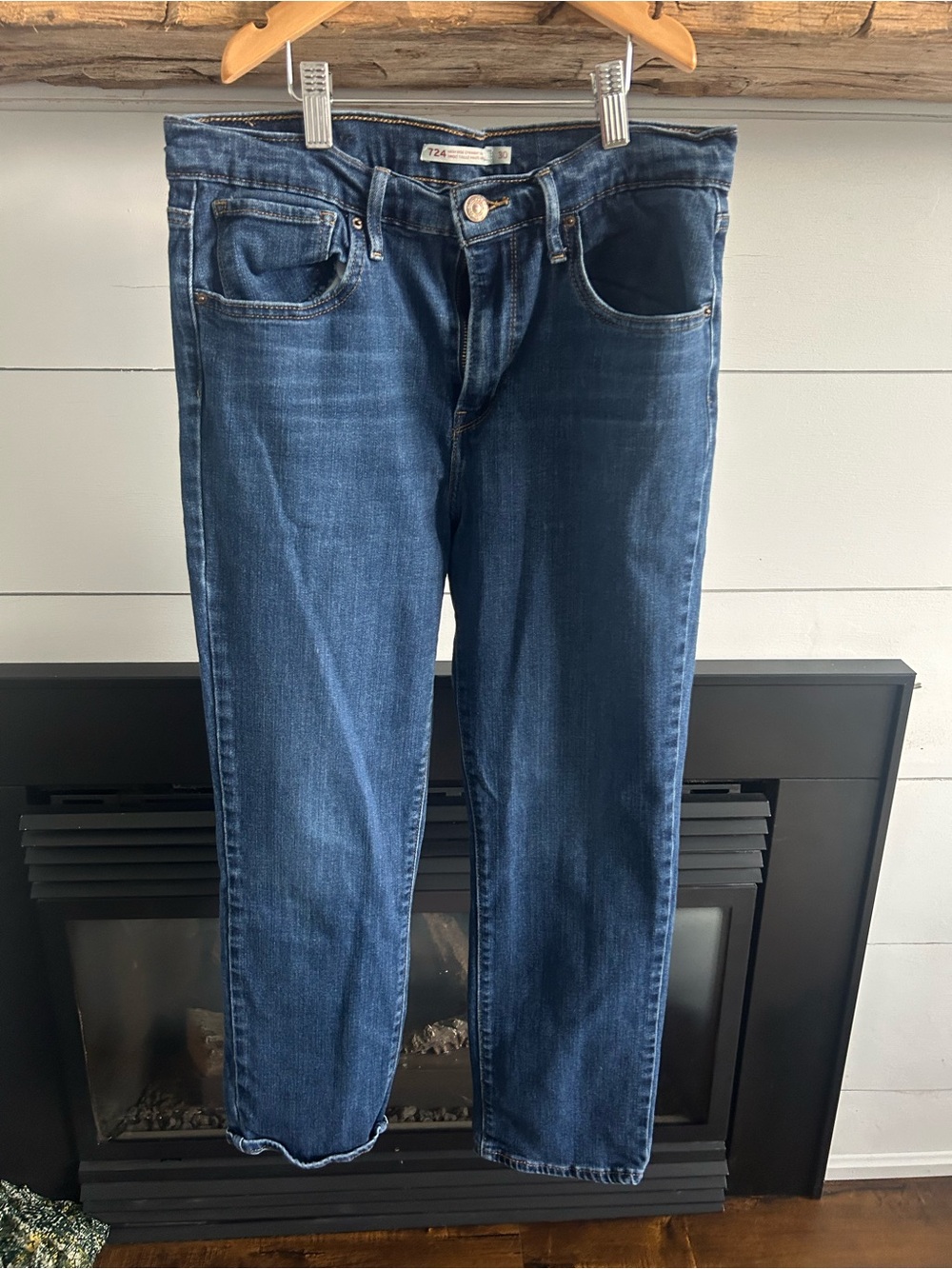 Levi's Dark Blue Ankle Crop Jeans